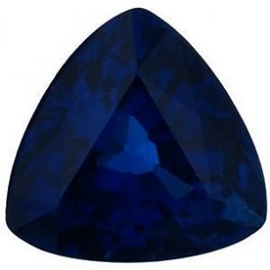 [Grade AA] Faceted Blue Sapphire Trillion Shape Calibrated Gemstone